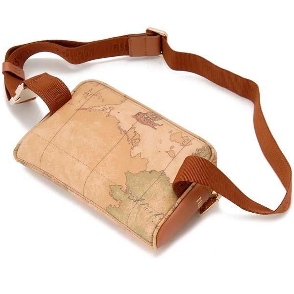 良品 PRIMA CLASSE ボディバッグ レザー 地図柄 PRIMA CLASSE プリマクラッセ 地図柄 ボディバッグ ベージュ
