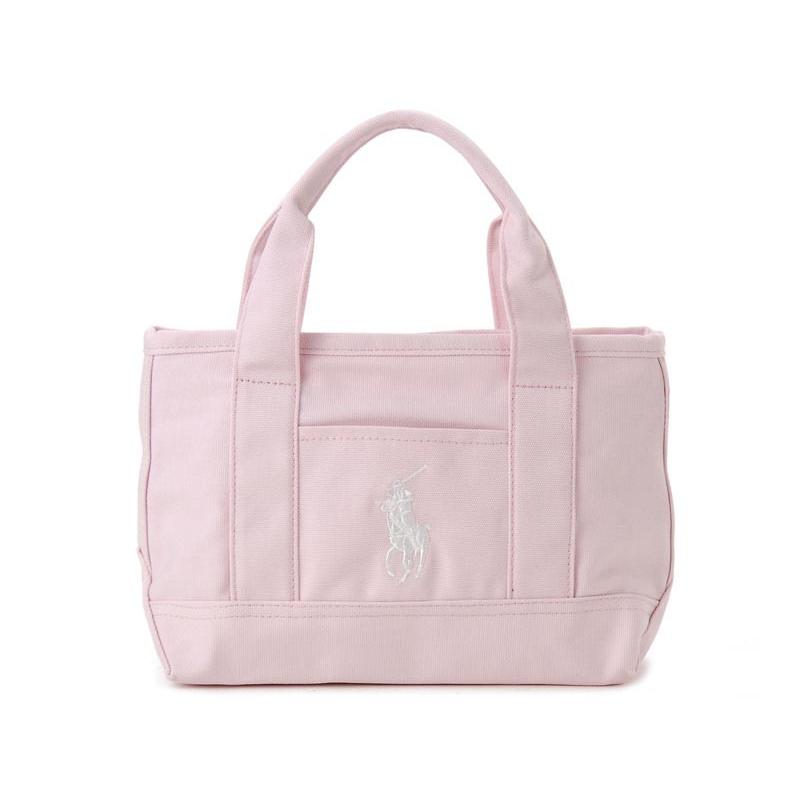 ポロ ラルフローレン POLO Ralph Lauren トートバッグ RA100112 SMALL TOTE ビッグポニー バッグ ピンク｜s-select