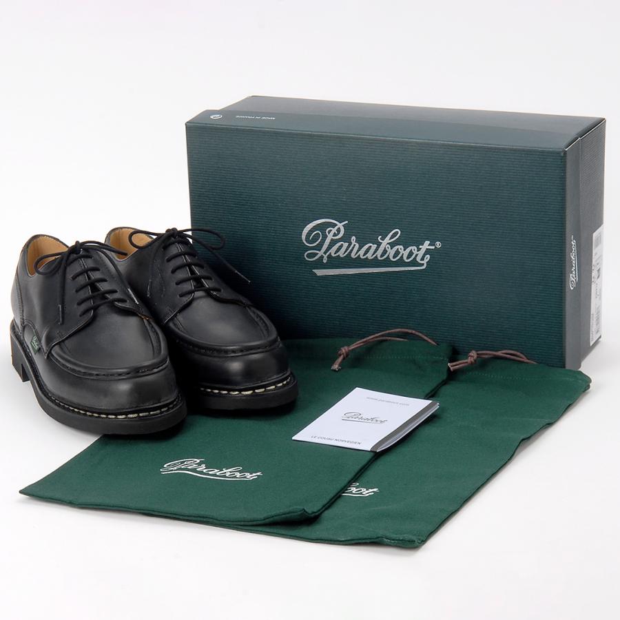 スーパーセール Paraboot パラブーツ レザーシューズ Uチップ 革靴 メンズ ブラック 2302-12 VILLANDRYの画像