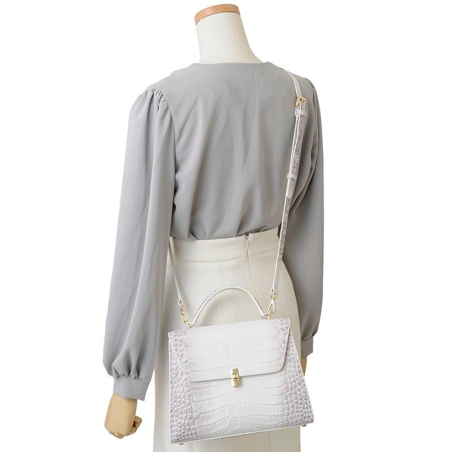 3月決算セール ロダニア RODANIA ハンドバッグ イタリアンレザー クロコダイル型押し 牛革 RD11090 | RODANIA | 12