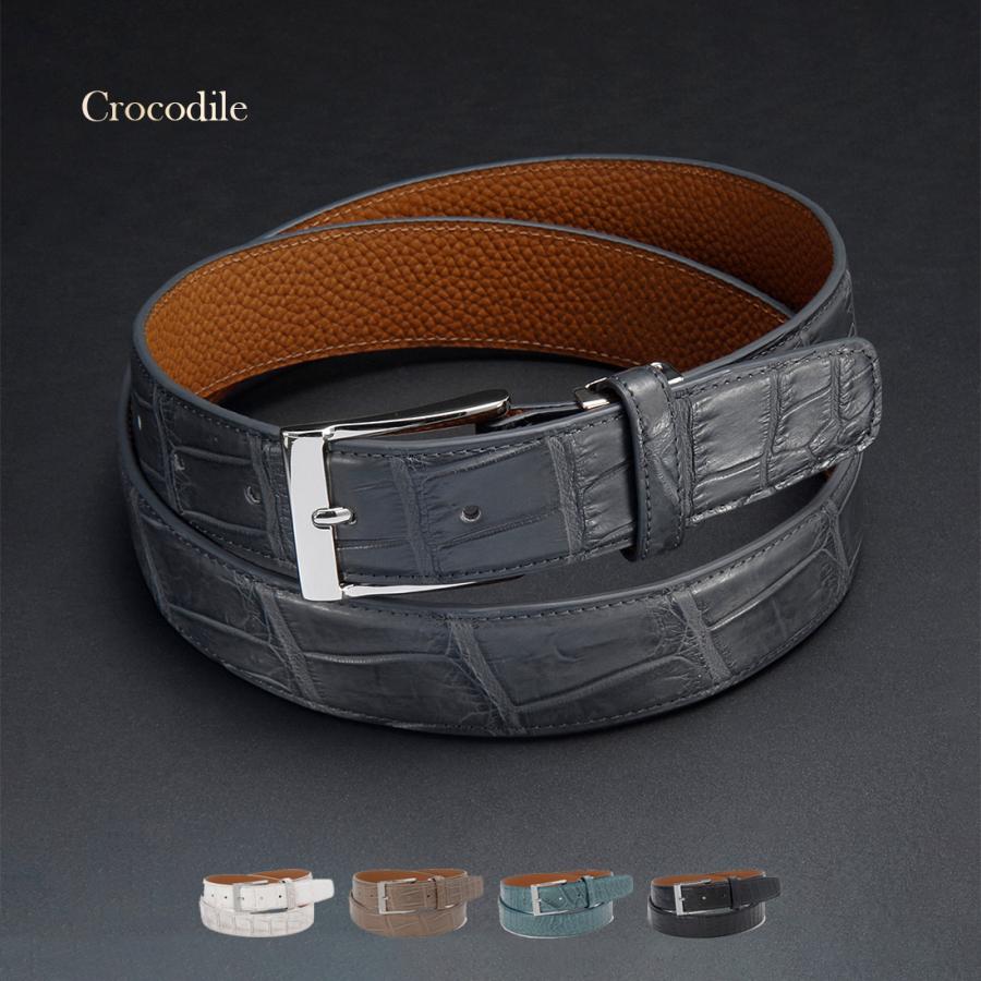 RODANIA（ロダニア） クロコダイル ベルト メンズ ワニ革 高級皮革