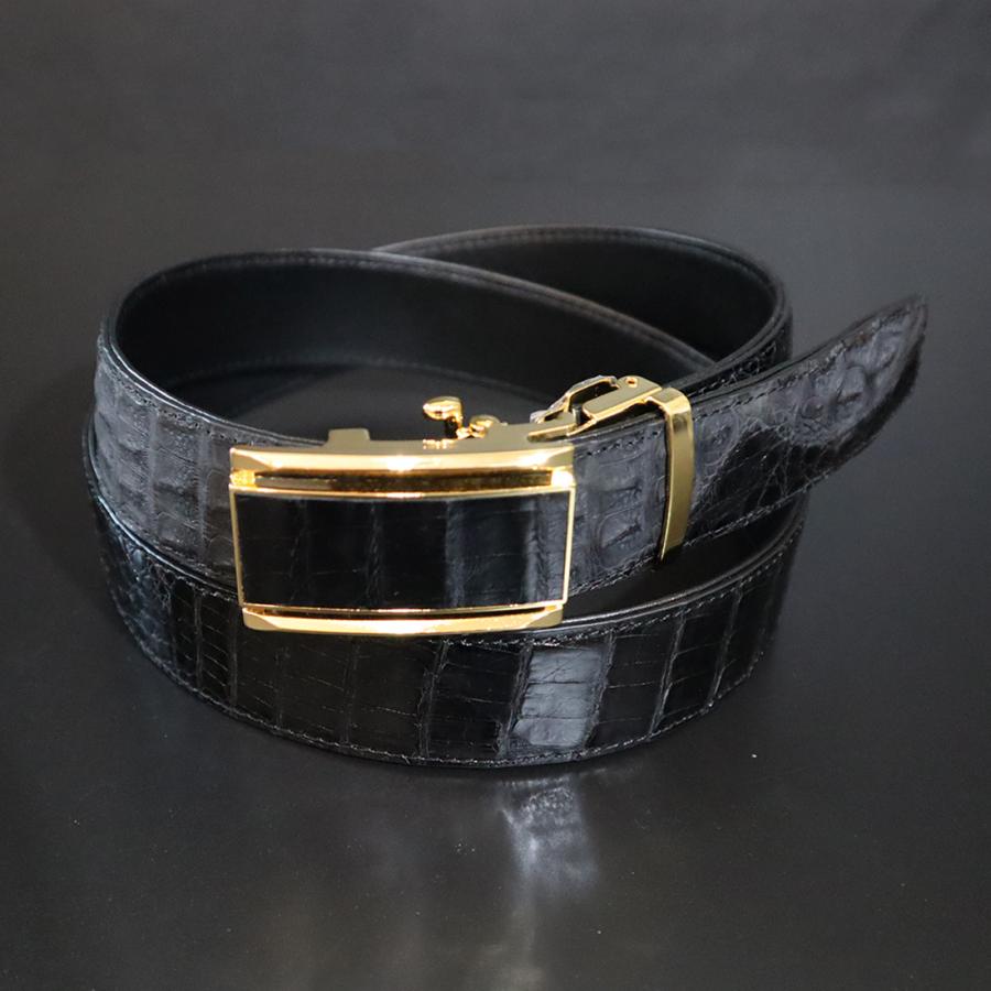 カイマン ベルト メンズ ワニ革 本革 オートロック式 ノンスリップベルト RODANIA ロダニア カイマン ベルト メンズ ワニ革 本革 オートロック式 ノンスリップ