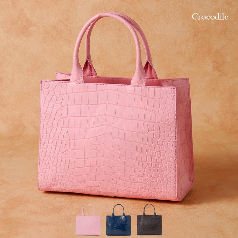 RODANIA（ロダニア） マットクロコダイル ハンドバッグ レディース