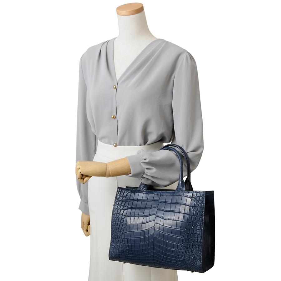 RODANIA（ロダニア） マットクロコダイル ハンドバッグ レディース