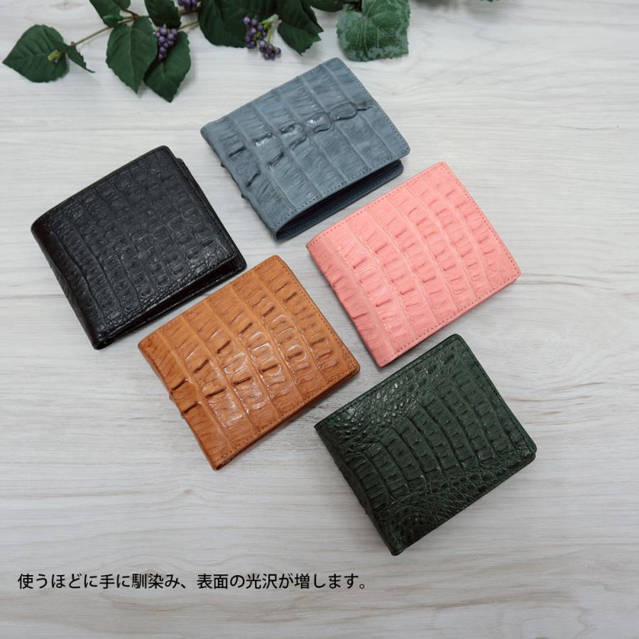 只今決算セール 在庫一掃セール 訳あり 小キズあり カイマンワニ革 二つ折り財布 ワニ 本革 開運 金運 財運 縁起 財布 |  | 02