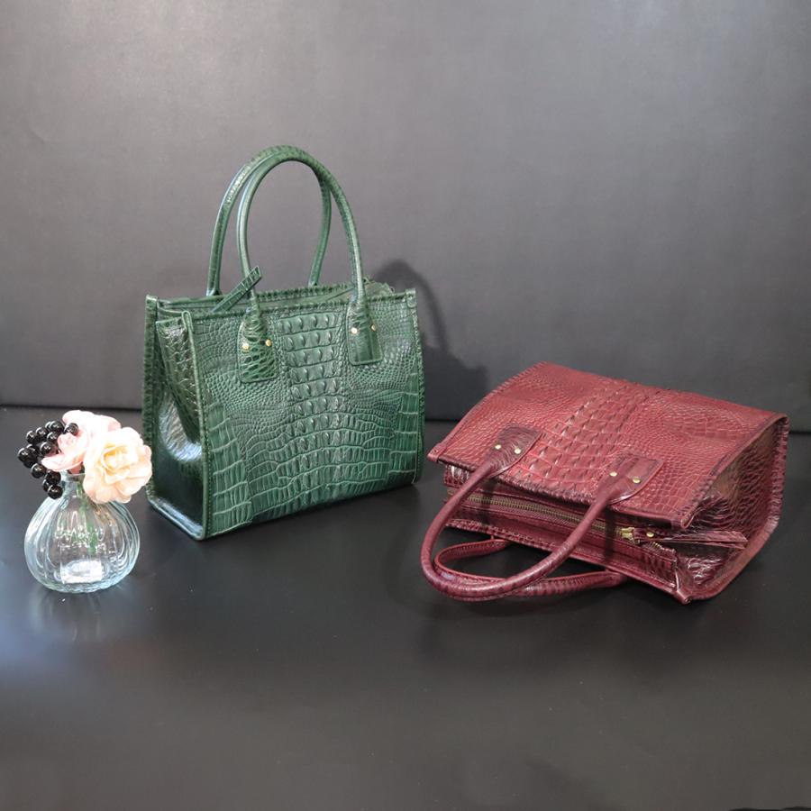 クロコダイル×牛革 トートバッグ レディース ワニ革 本革 RODANIA 