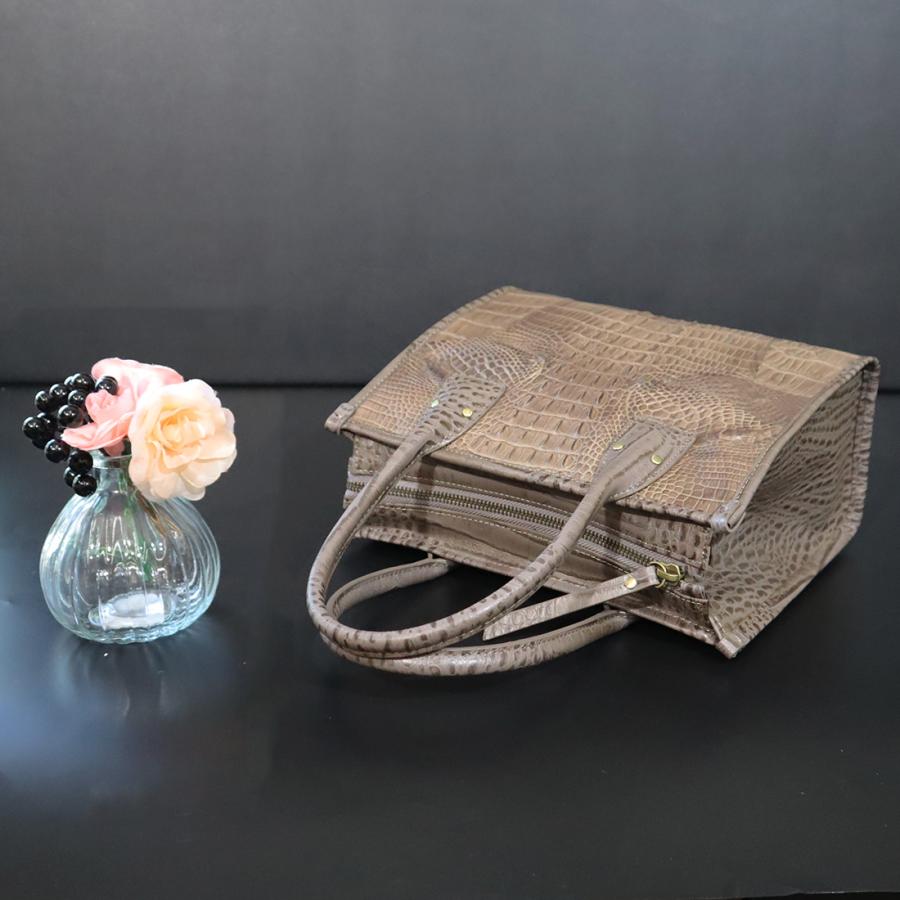 RODANIA ロダニア　クロコダイル　ワニ革　2way トートバッグ　本革 クロコダイル×牛革 トートバッグ レディース ワニ革 本革 RODANIA