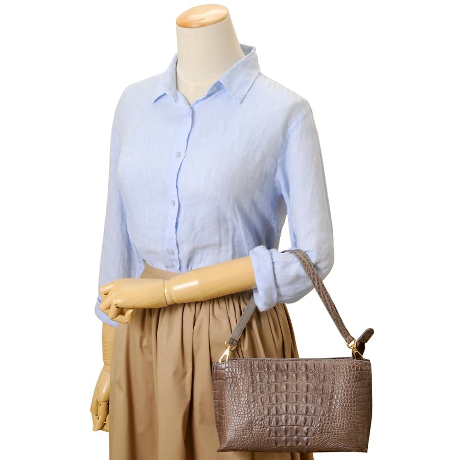 超paypay祭 クロコダイル×牛革 2WAYショルダーバッグ レディース ワニ