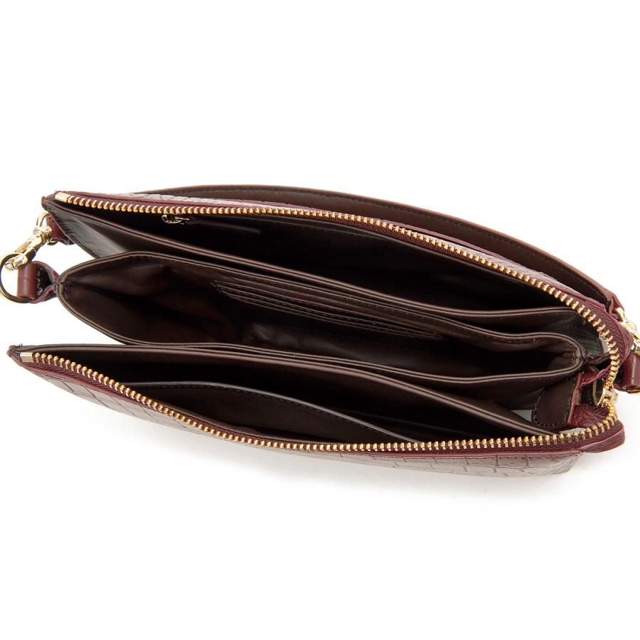 クロコダイル ショルダーバッグ レディース マットクロコ センター