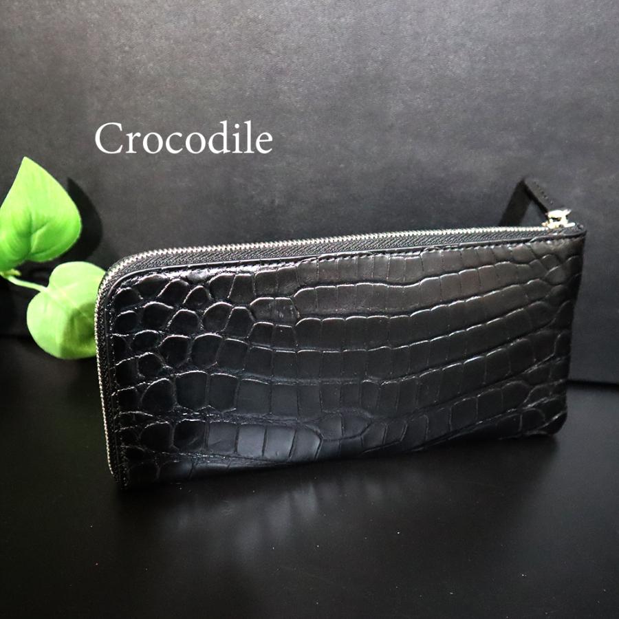 新品RODANIA ロダニア本ワニ革長財布クロコダイルブラック