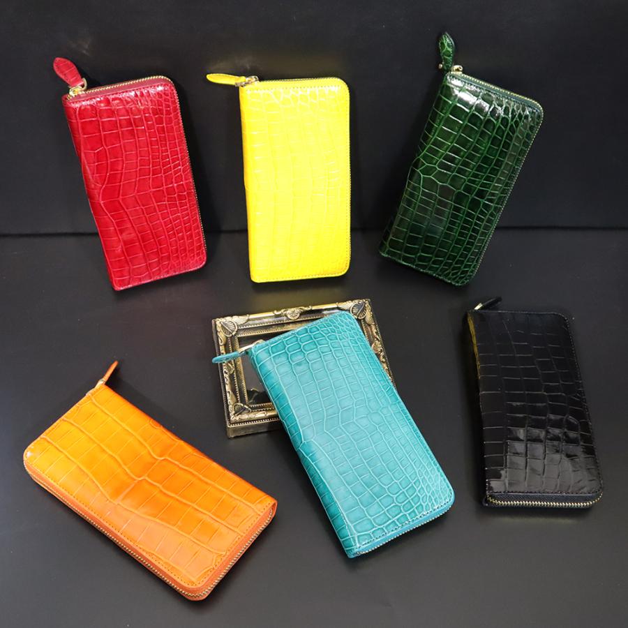 ロダニア RODANIA シャイニングクロコダイル 長財布 ラウンドファスナー クロコダイル 長財布 シャイニング 光沢 メンズ レディース RODANIA