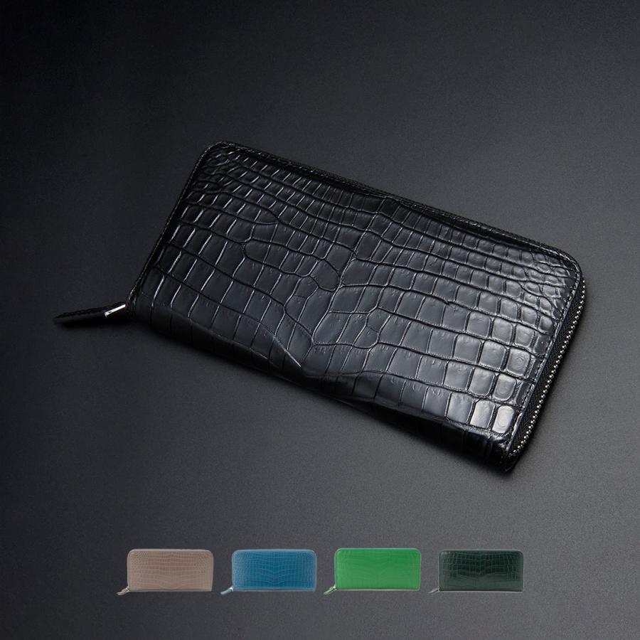 クロコダイル 長財布 ワニ革 本革 マット仕上げ 公式 RODANIA ロダニア