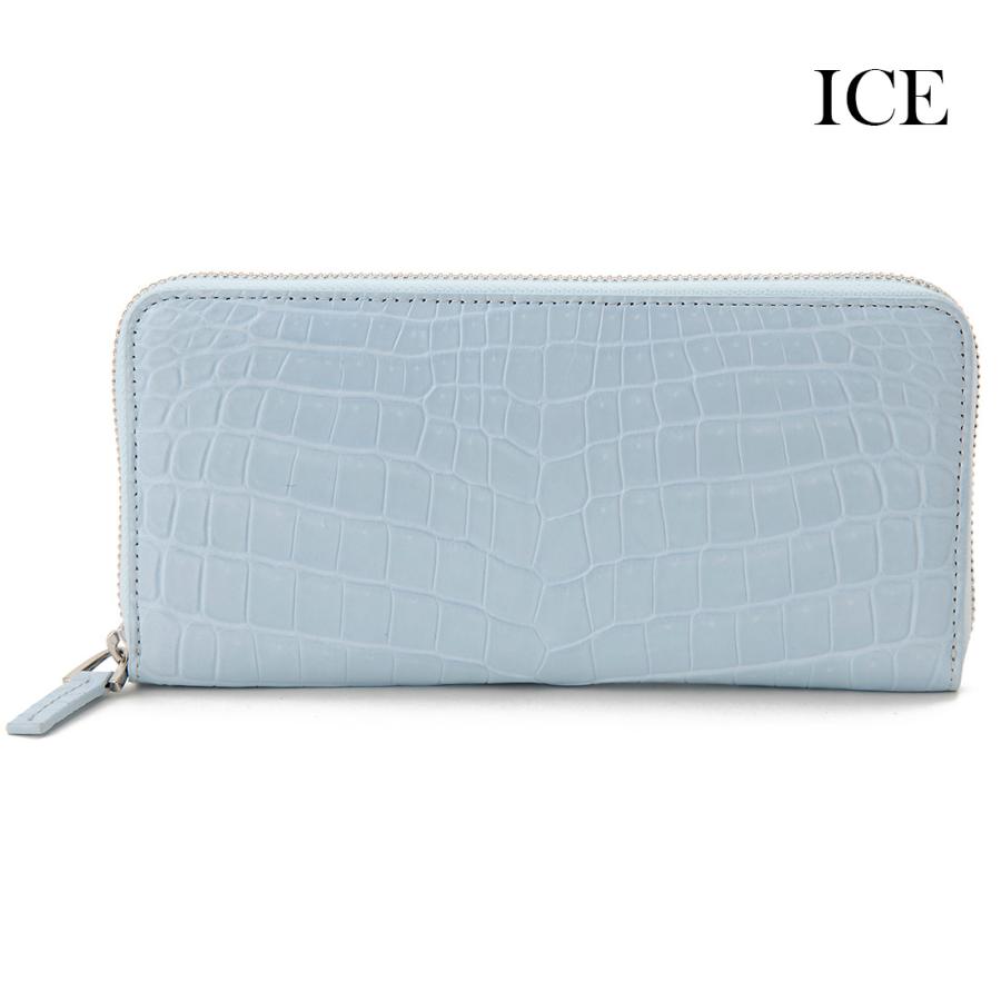 ポイント10倍 クロコダイル 長財布 ワニ革 本革 マット仕上げ 公式