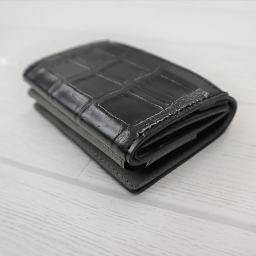 在庫一掃セール クロコダイル 三つ折り財布 ミニ財布 レディース