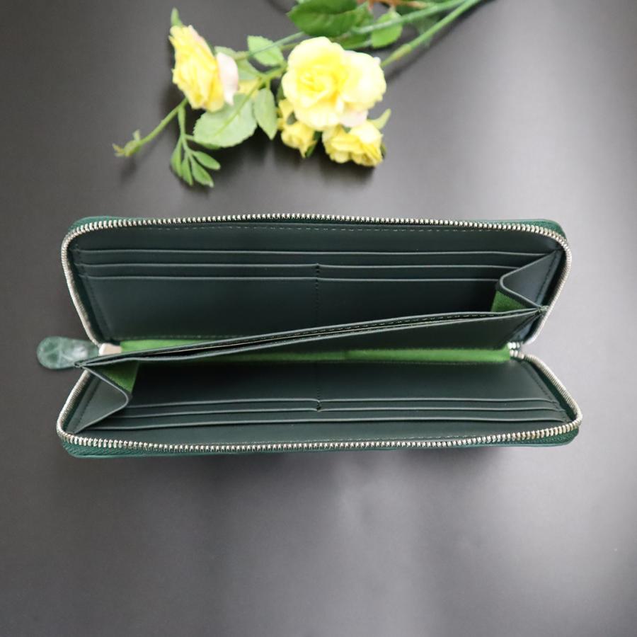 ✨️新品✨RODANIA 長財布　クロコダイル　本革　緑　ラウンドファスナー クロコダイル 長財布 クロコマット仕上げ 本革メンズ レディース