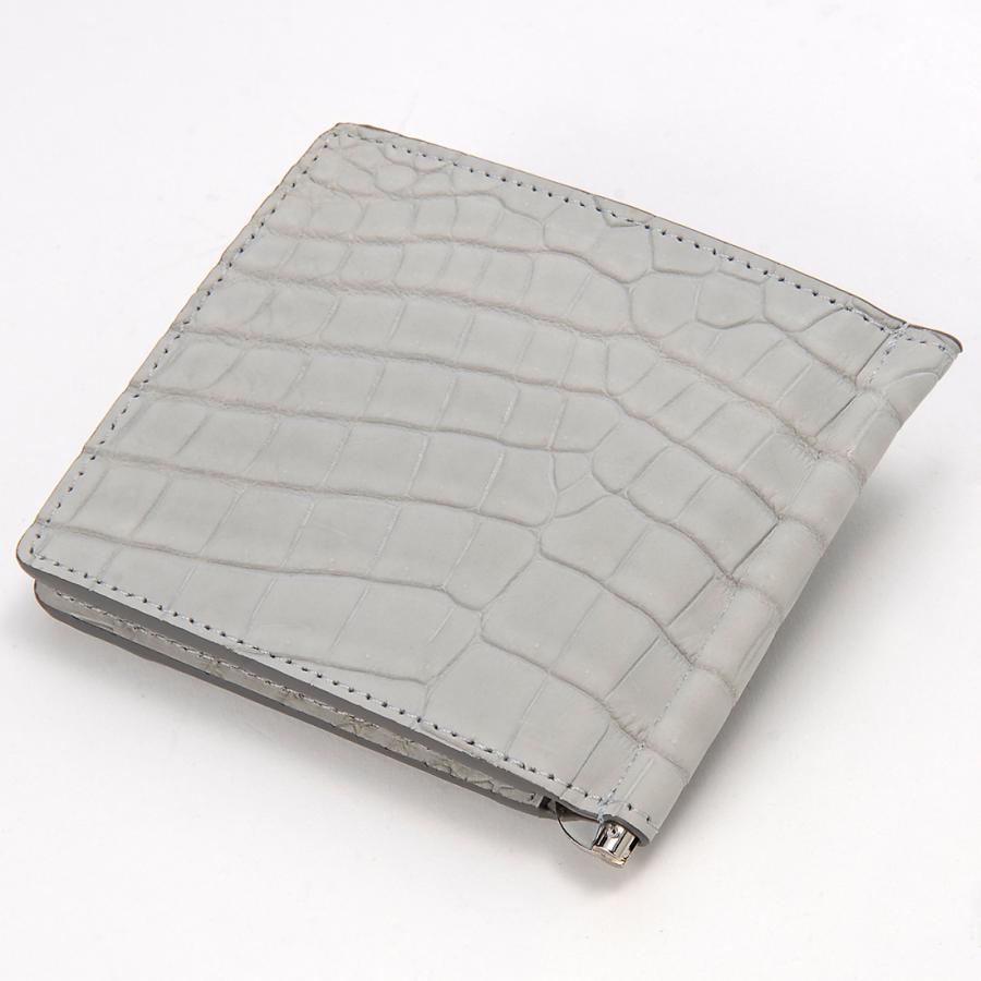 RODANIA（ロダニア） ヌバック クロコダイル 二つ折り財布