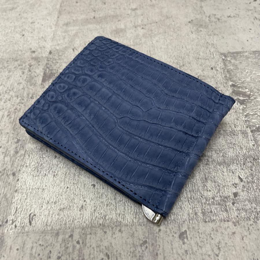 RODANIA（ロダニア） ヌバック クロコダイル 二つ折り財布