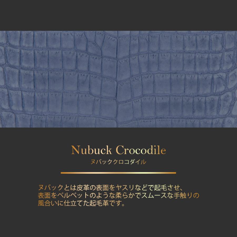 RODANIA（ロダニア） ヌバック クロコダイル 二つ折り財布