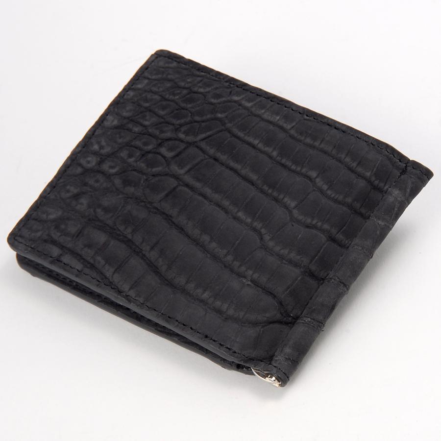 ヌバック クロコダイル 二つ折り財布 マネークリップ RDOC237 RODANIA ロダニア 高級皮革 高級財布 RODANIA（ロダニア） ヌバック クロコダイル 二つ折り財布