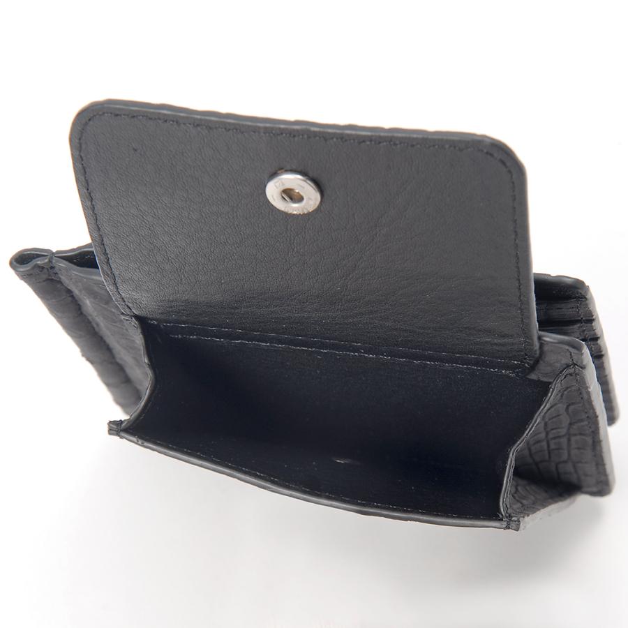 RODANIA（ロダニア） ヌバック クロコダイル 二つ折り財布