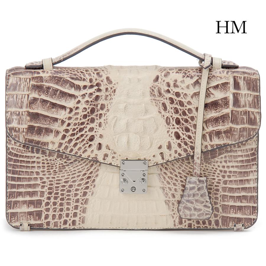 RODANIA（ロダニア） カイマンワニ×牛革 セカンドバッグ メンズ