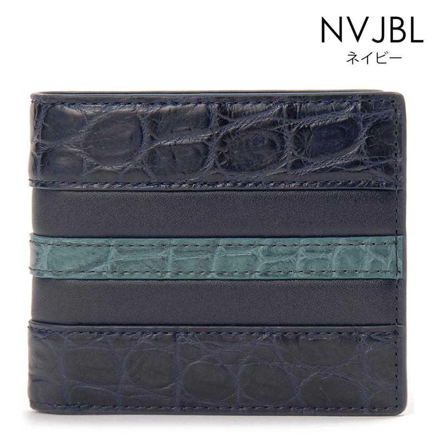 只今決算セール 在庫一掃セール クロコダイル×牛革 二つ折り財布 メンズ ワニ革 本革  開運 金運 財運 縁起 財布 高級皮革 高級財布 | RODANIA | 11