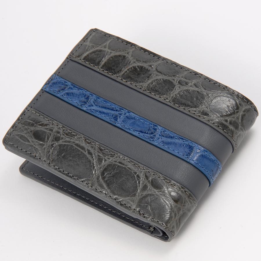 只今決算セール 在庫一掃セール クロコダイル×牛革 二つ折り財布 メンズ ワニ革 本革  開運 金運 財運 縁起 財布 高級皮革 高級財布 | RODANIA | 13