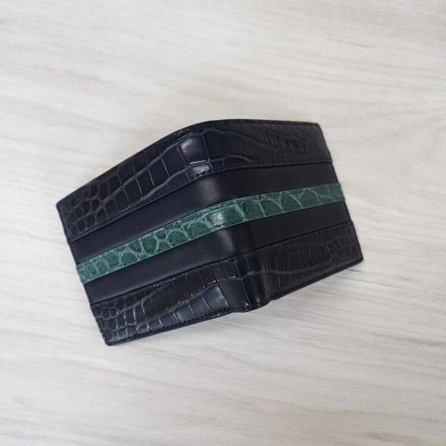 只今決算セール 在庫一掃セール クロコダイル×牛革 二つ折り財布 メンズ ワニ革 本革  開運 金運 財運 縁起 財布 高級皮革 高級財布 | RODANIA | 04