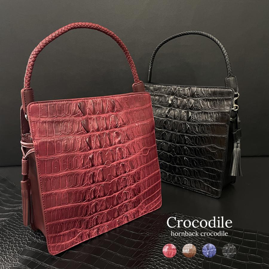 ホーンバッククロコダイル ショルダーバッグ レディース RODANIA ホーンバッククロコダイル ショルダーバッグ レディース RODANIA