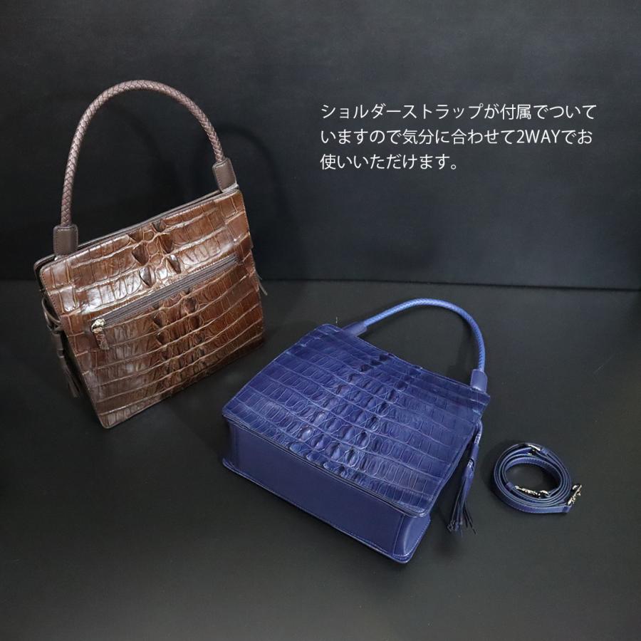 ホーンバッククロコダイル ショルダーバッグ レディース RODANIA ホーンバッククロコダイル ショルダーバッグ レディース RODANIA