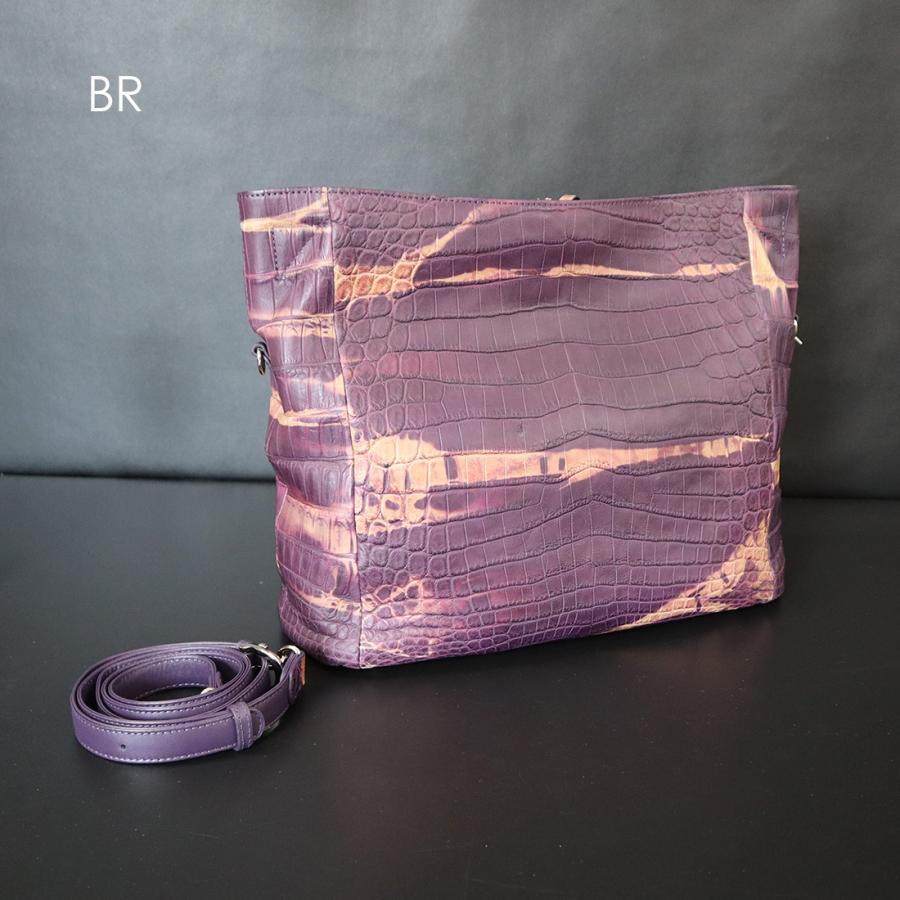 RODANIA ロダニア 変わり染め クロコダイル ショルダーバッグ レディース 高級皮革 RODANIA（ロダニア） 変わり染め クロコダイル ショルダーバッグ