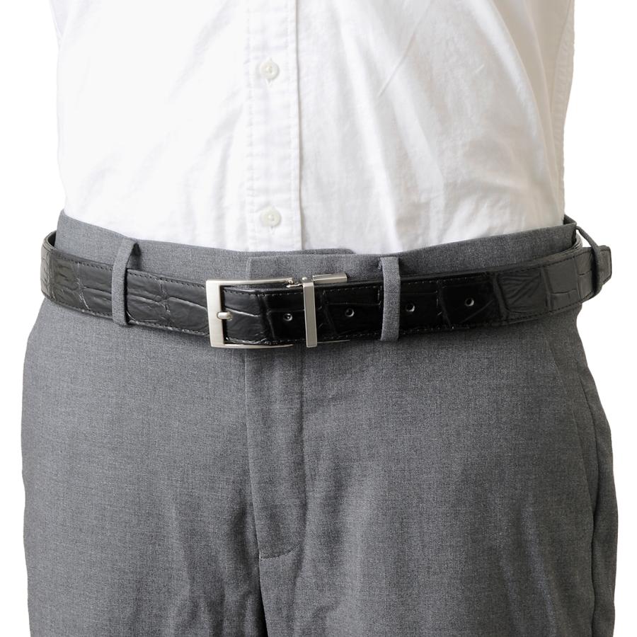 RODANIA（ロダニア） 半額以下 クロコダイル ベルト メンズ 本革 本