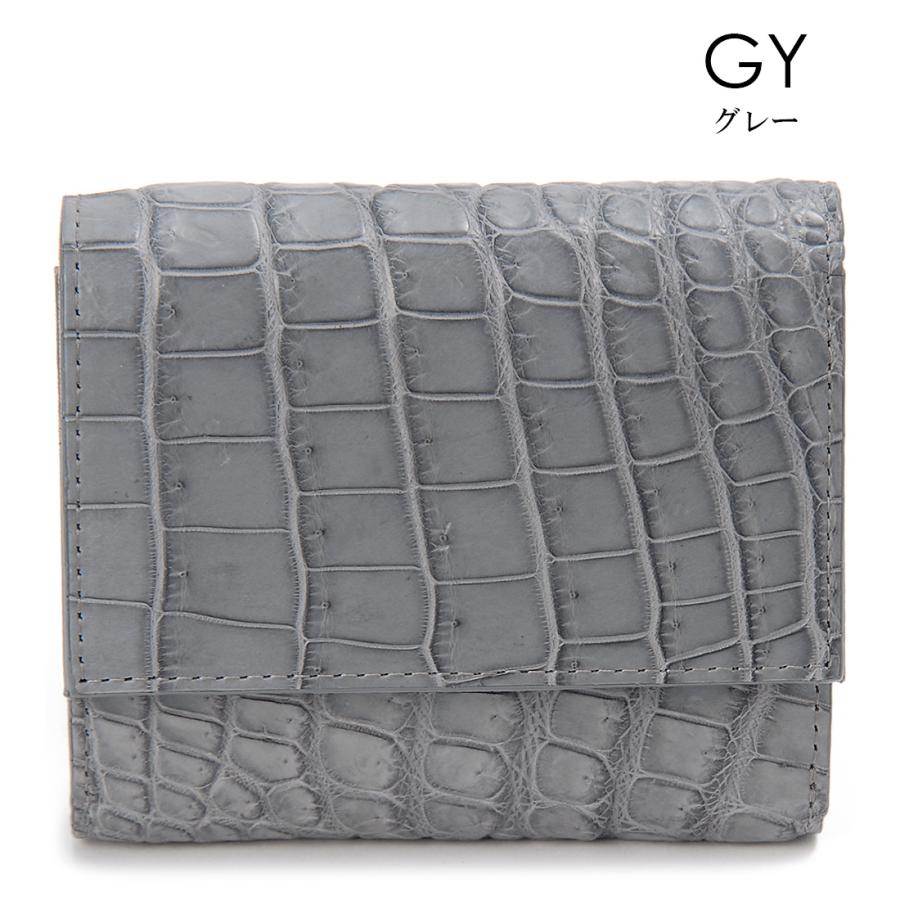 マットクロコダイル 三つ折り財布 ワニ革 本革 RODANIA ロダニア 開運