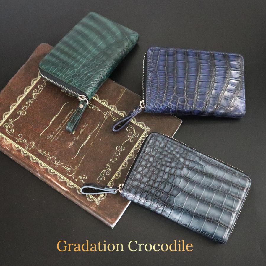 RODANIA ロダニア グラデーション クロコダイル 二つ折り財布 高級皮革 高級財布 高級素材メンズ特選 RODANIA ロダニア グラデーション クロコダイル 二つ折り財布 高級皮革