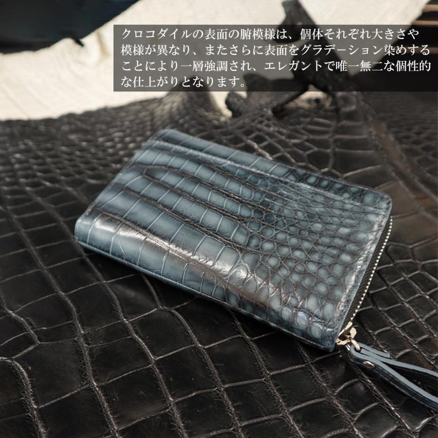 RODANIA ロダニア グラデーション クロコダイル 二つ折り財布 ワニ革