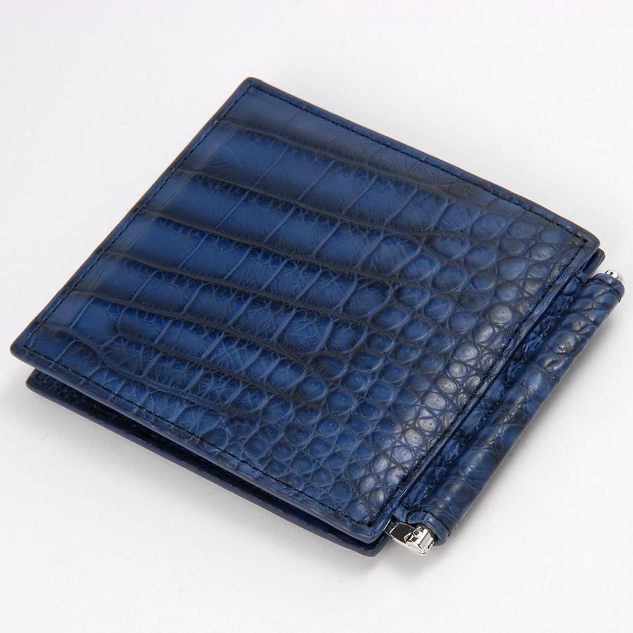 グラデーション クロコダイル 二つ折り財布 マネークリップ メンズ RODANIA ロダニア RDOC50584 高級特選 RODANIA（ロダニア） グラデーション クロコダイル 二つ折り財布