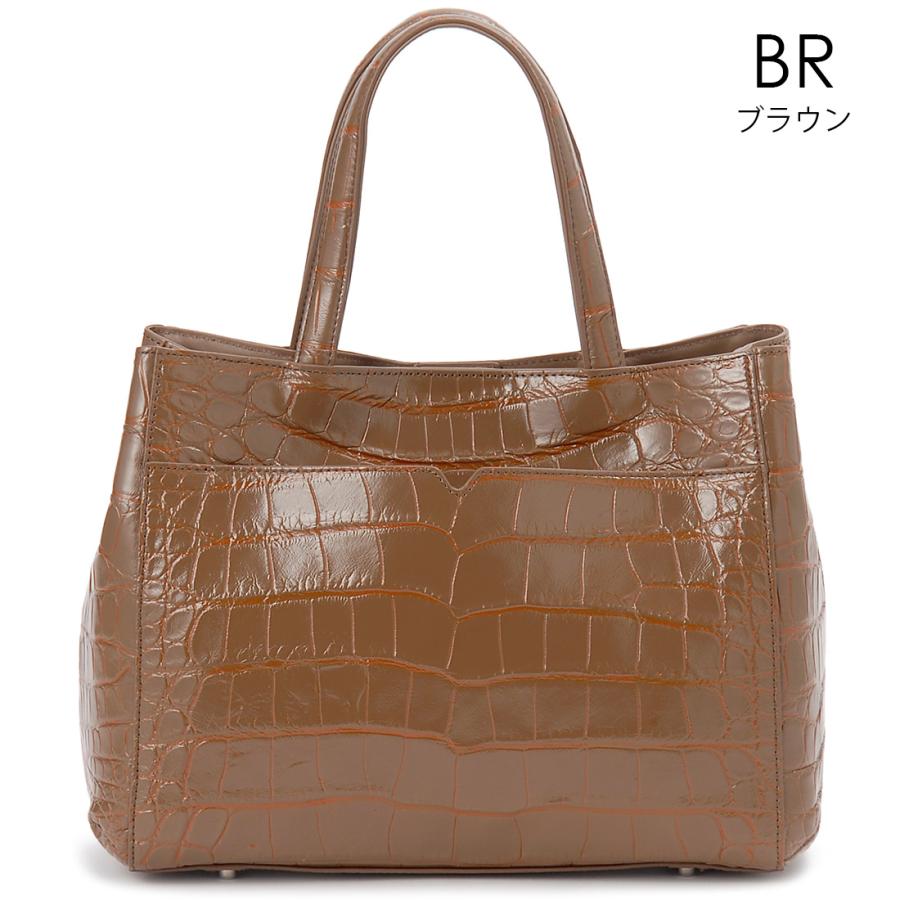 クロコダイル ハンドバッグ レディース 目地染め ワニ革 本革 高級皮革