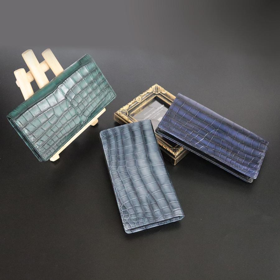 RODANIA ロダニア グラデーション クロコダイル 長札 長財布 高級皮革