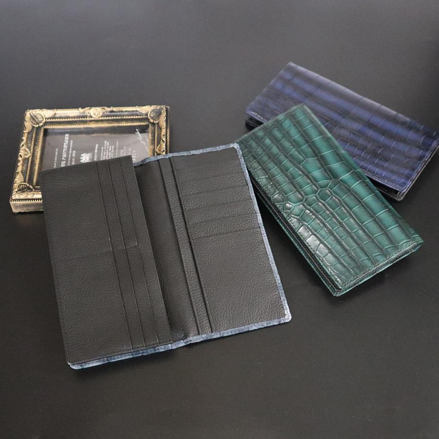RODANIA ロダニア グラデーション クロコダイル 長札 長財布 高級皮革 高級財布 高級素材メンズ特選 RODANIA ロダニア グラデーション クロコダイル 長札 長財布 高級皮革