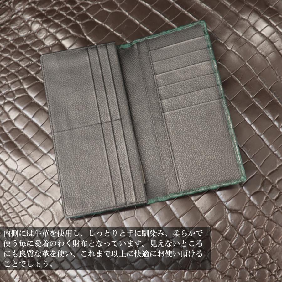 RODANIA/ロダニア 長財布 グレージュ クロコダイル型押し RODANIA（ロダニア） クロコダイル ラウンドファスナー長財布 ワニ革