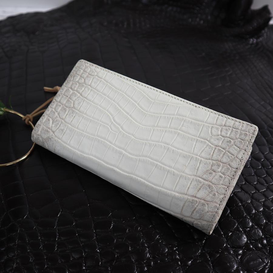 ヒマラヤクロコダイルラウンド長財布ロダニア RODANIA（ロダニア） ヒマラヤ クロコダイル 長財布 高級一枚革仕立て