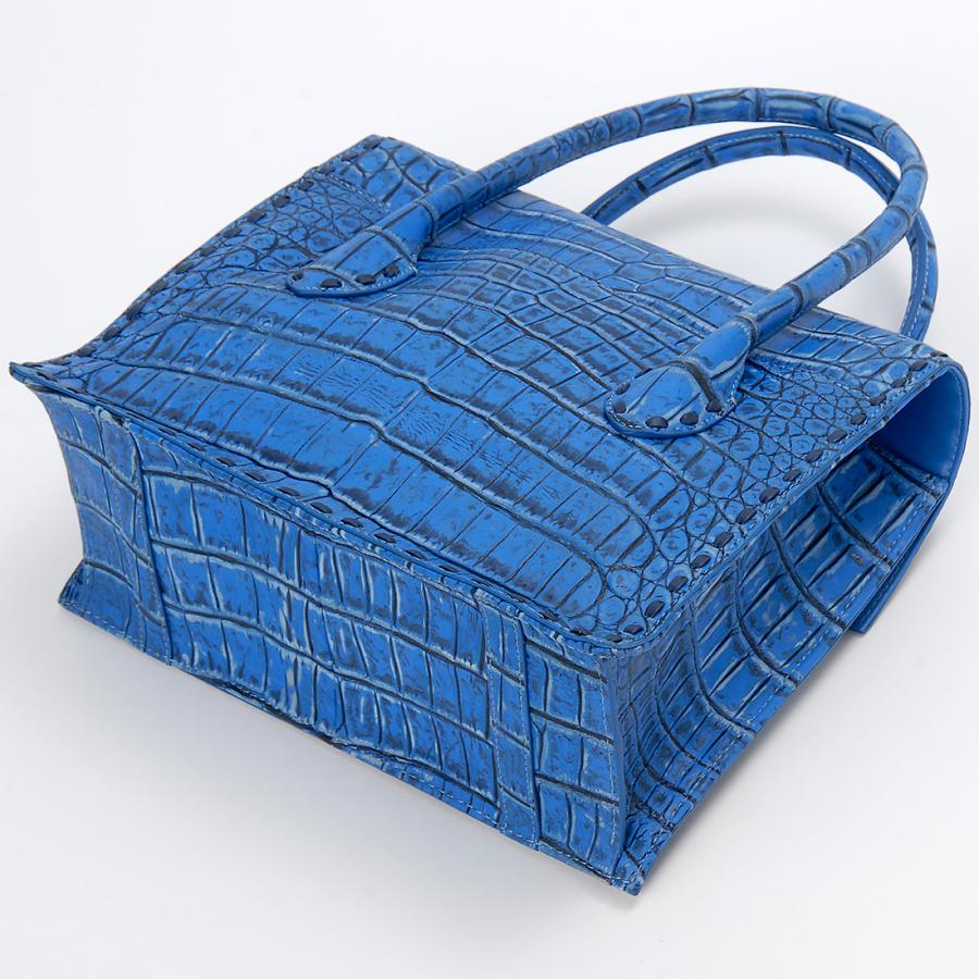 クロコダイル ハンドバッグ レディース 目地染め ワニ革 本革 RODANIA
