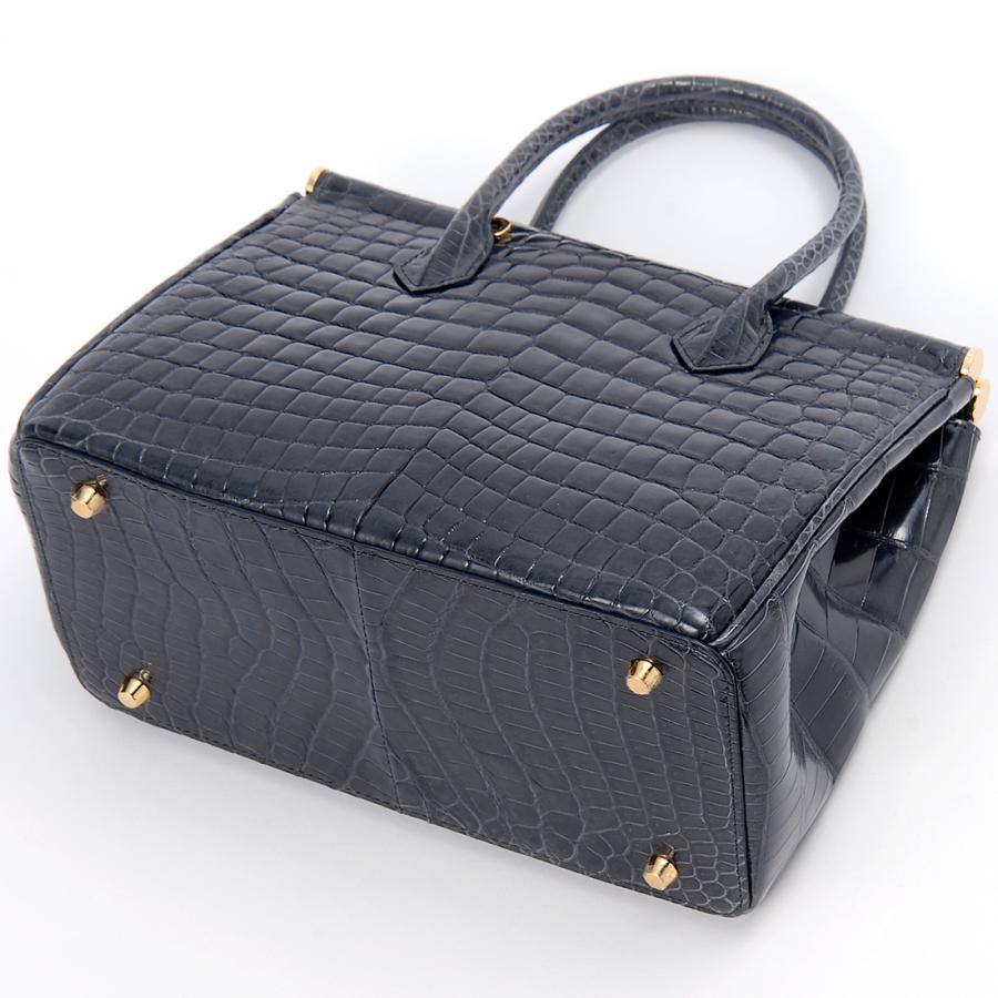 HCP シャイニング クロコダイル ハンドバッグ レディース RODANIA ロダニア RDOC6196BKSP RODANIA（ロダニア） HCP シャイニング クロコダイル ハンドバッグ