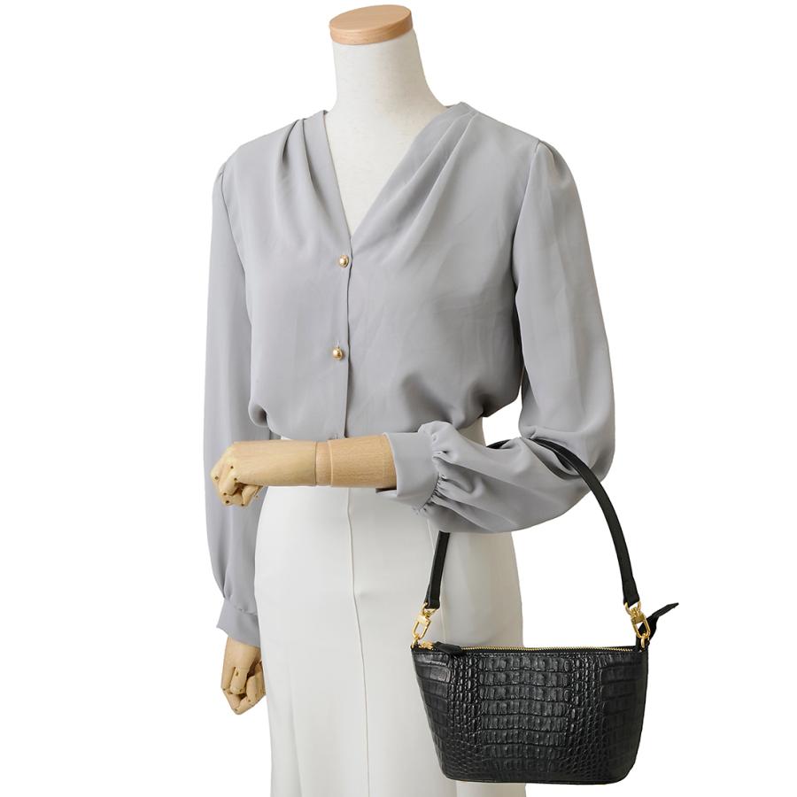 RODANIA カイマンワニ革 牛革 コンビ2ウェイショルダ