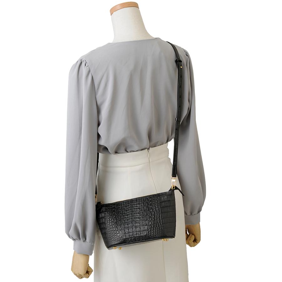 RODANIA カイマンワニ革 牛革 コンビ2ウェイショルダ