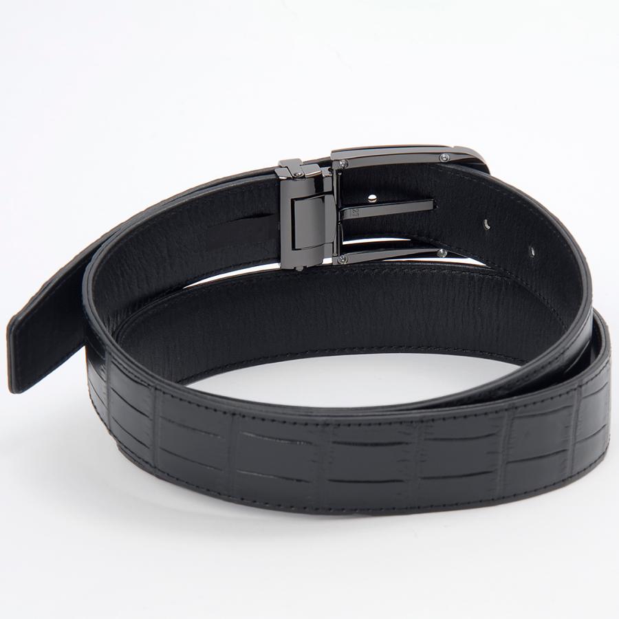 ロダニア　高級クロコダイルベルト ★新品未使用　黒　ブラック RODANIA（ロダニア） ベルト メンズ クロコダイル 高級皮革 高級素材