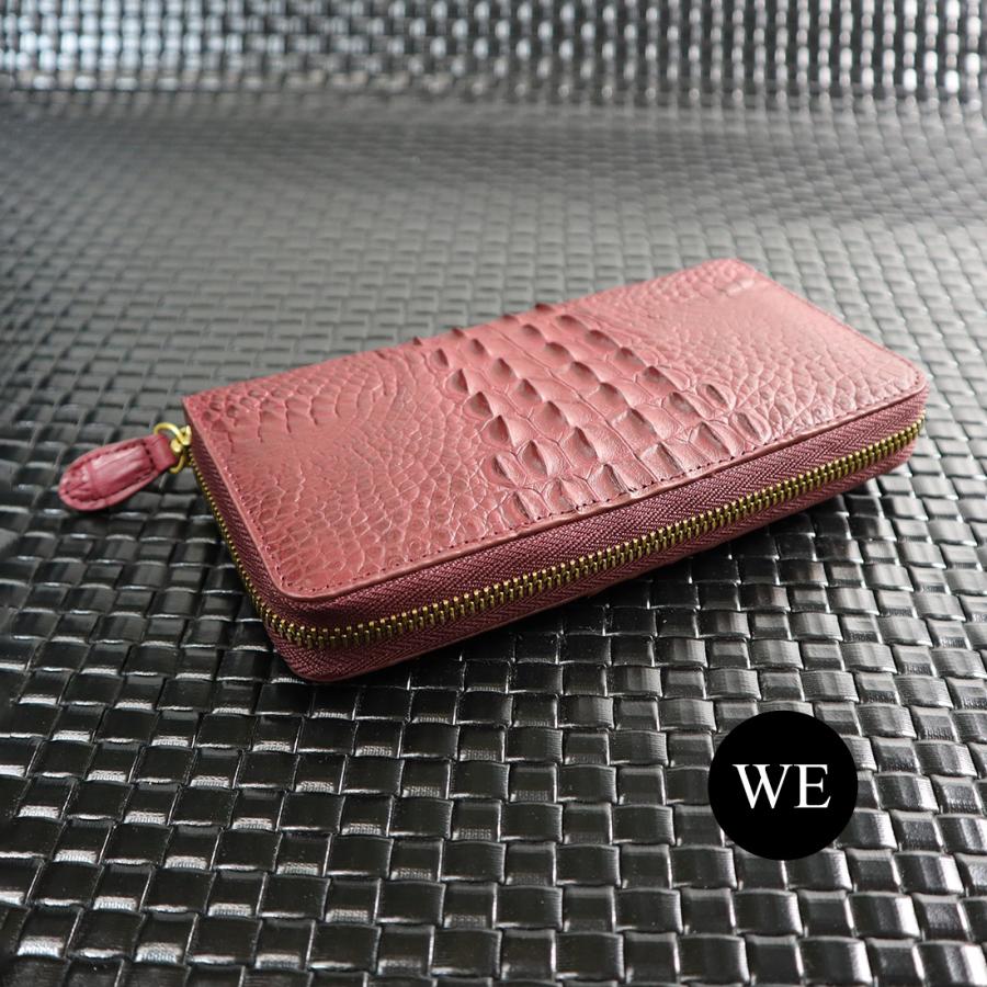 値下新品未使用ロダニアクロコダイル革ラウンドファスナー長財布　光沢仕上げブラック RODANIA クロコダイル ラウンドファスナー長財布 ワニ革 本革