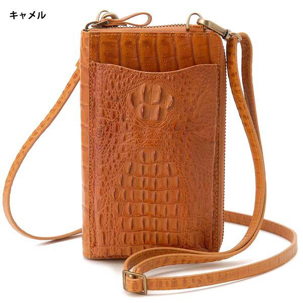 クロコダイル ショルダーバッグ ポシェット RODANIA ロダニア ホーン