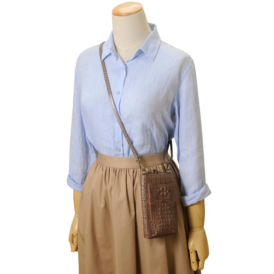 クリアランスセール クロコダイル ショルダーバッグ ポシェット