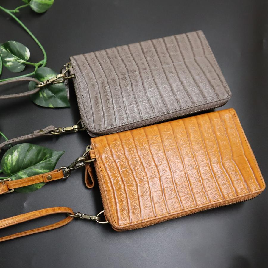 クリアランスセール クロコダイル ショルダーバッグ ポシェット